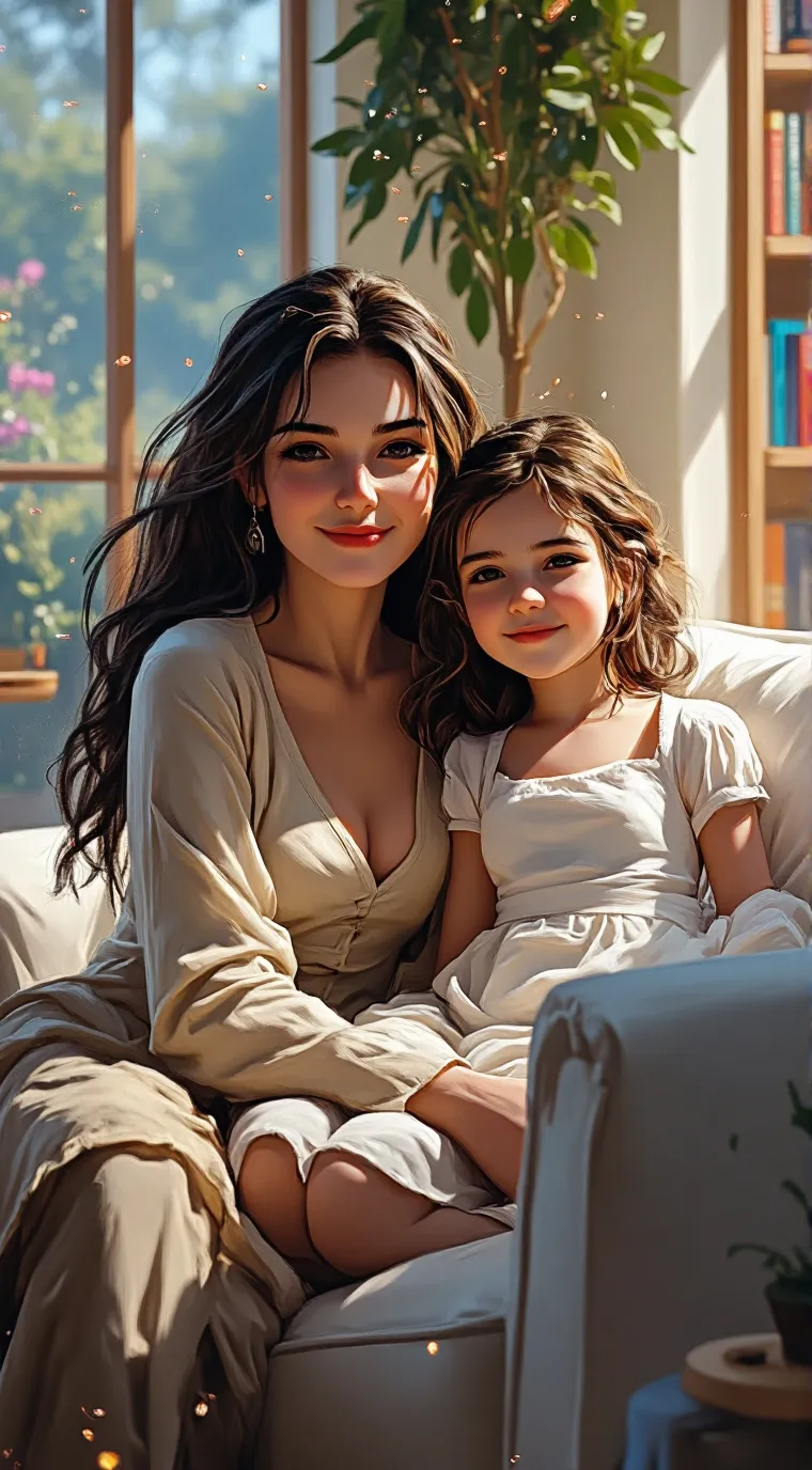 ai character: Emily and Lily background