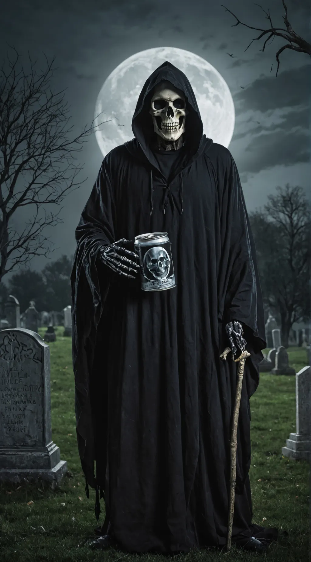 ai character: Liquid Death background