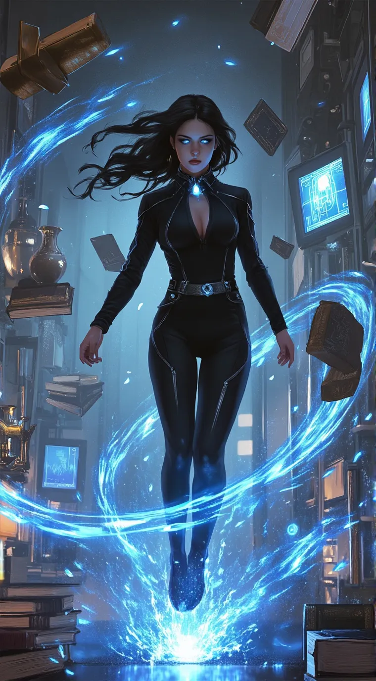 ai character: power color background