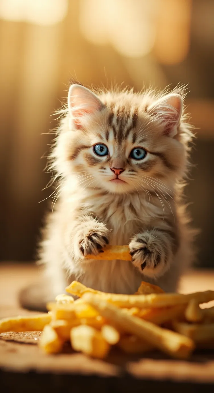 ai character: Eh a kitten background