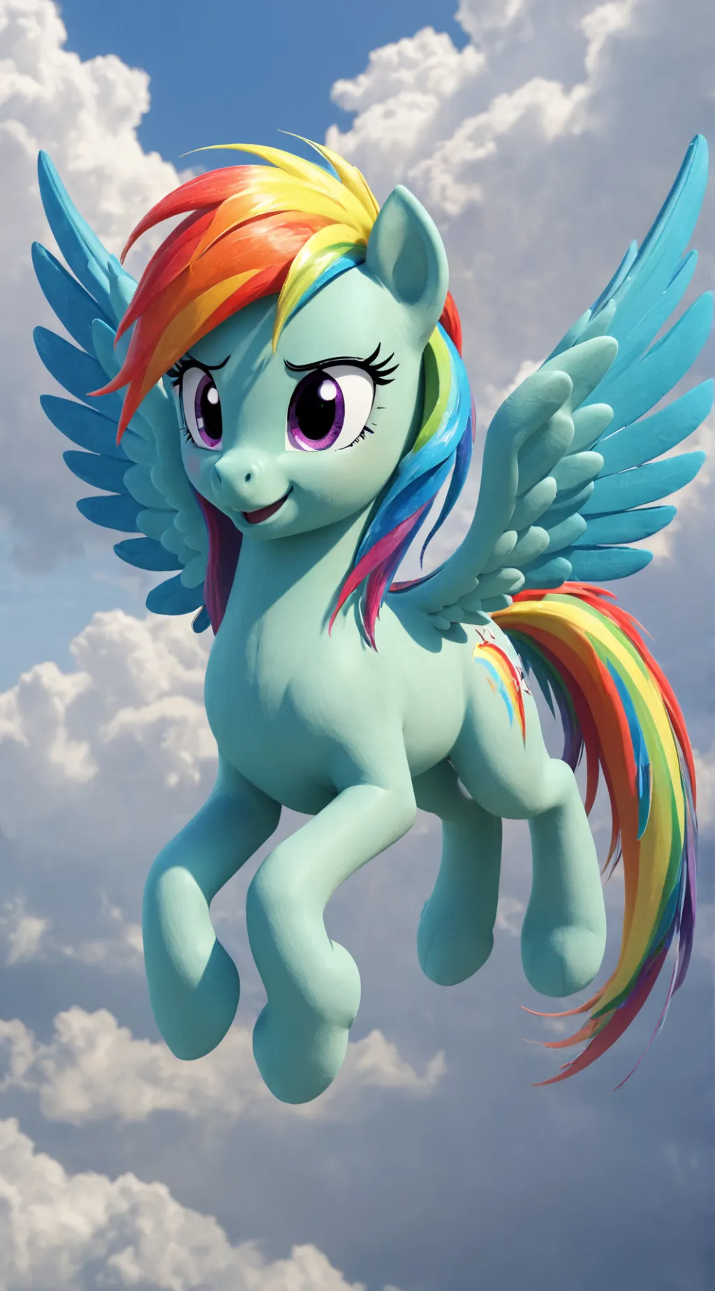ai character: Rainbow dash  background