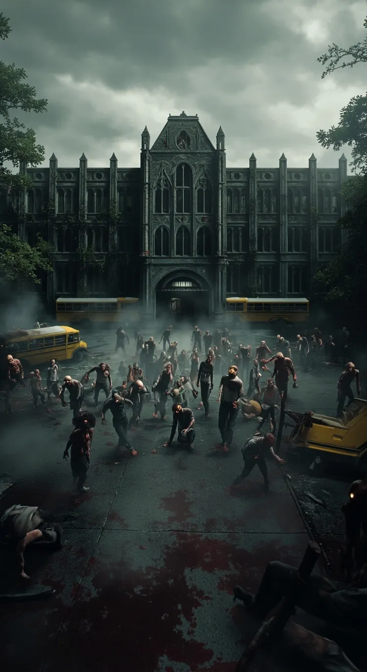 ai character: tadc School apocal background