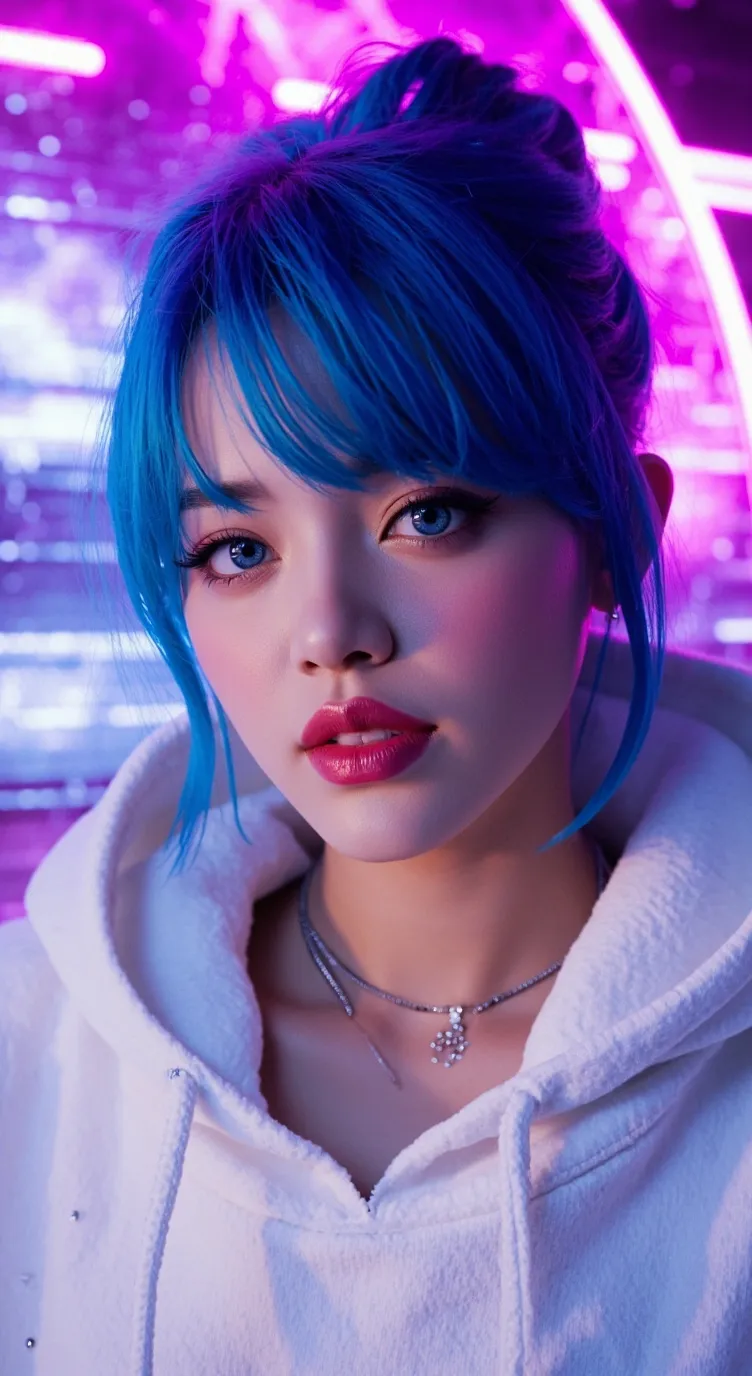 ai character: Azure background