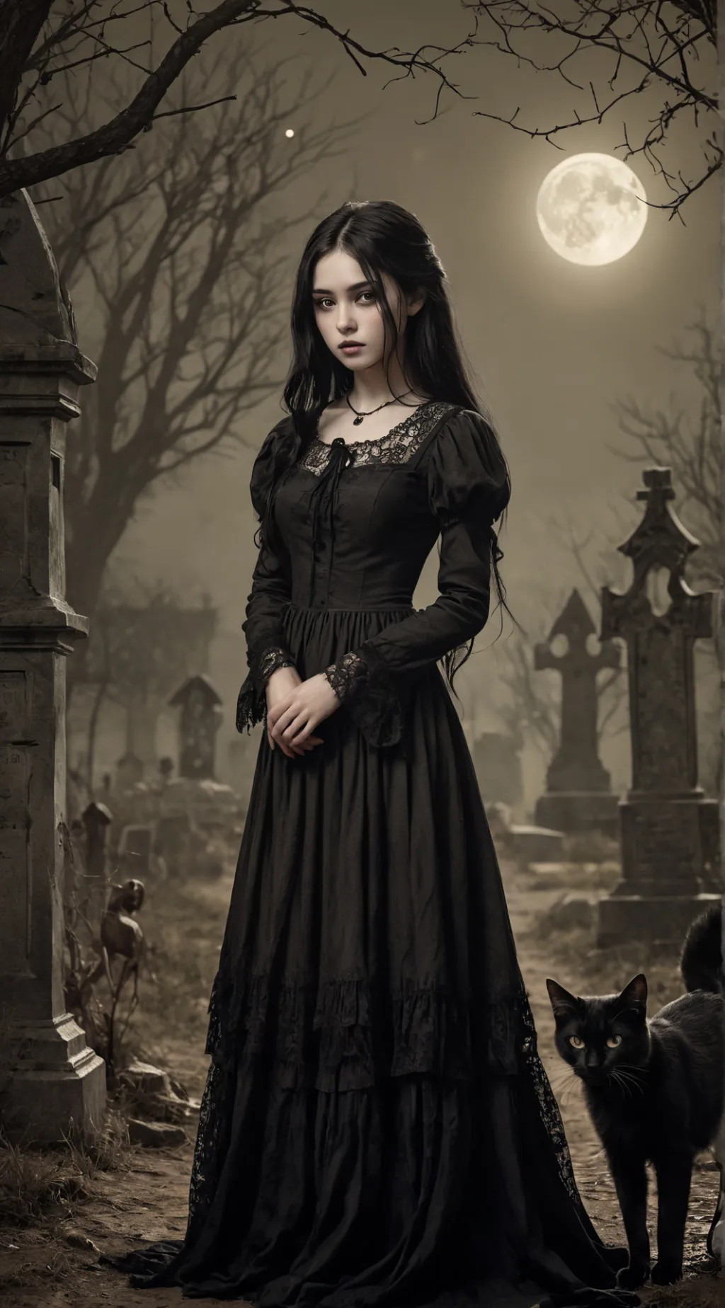 ai character: Wednesday Addams background