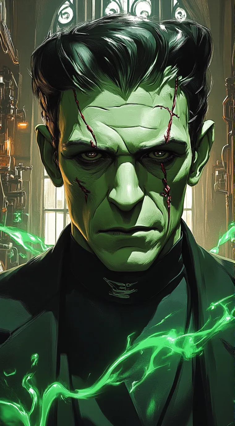 ai character: Frankenstein  background