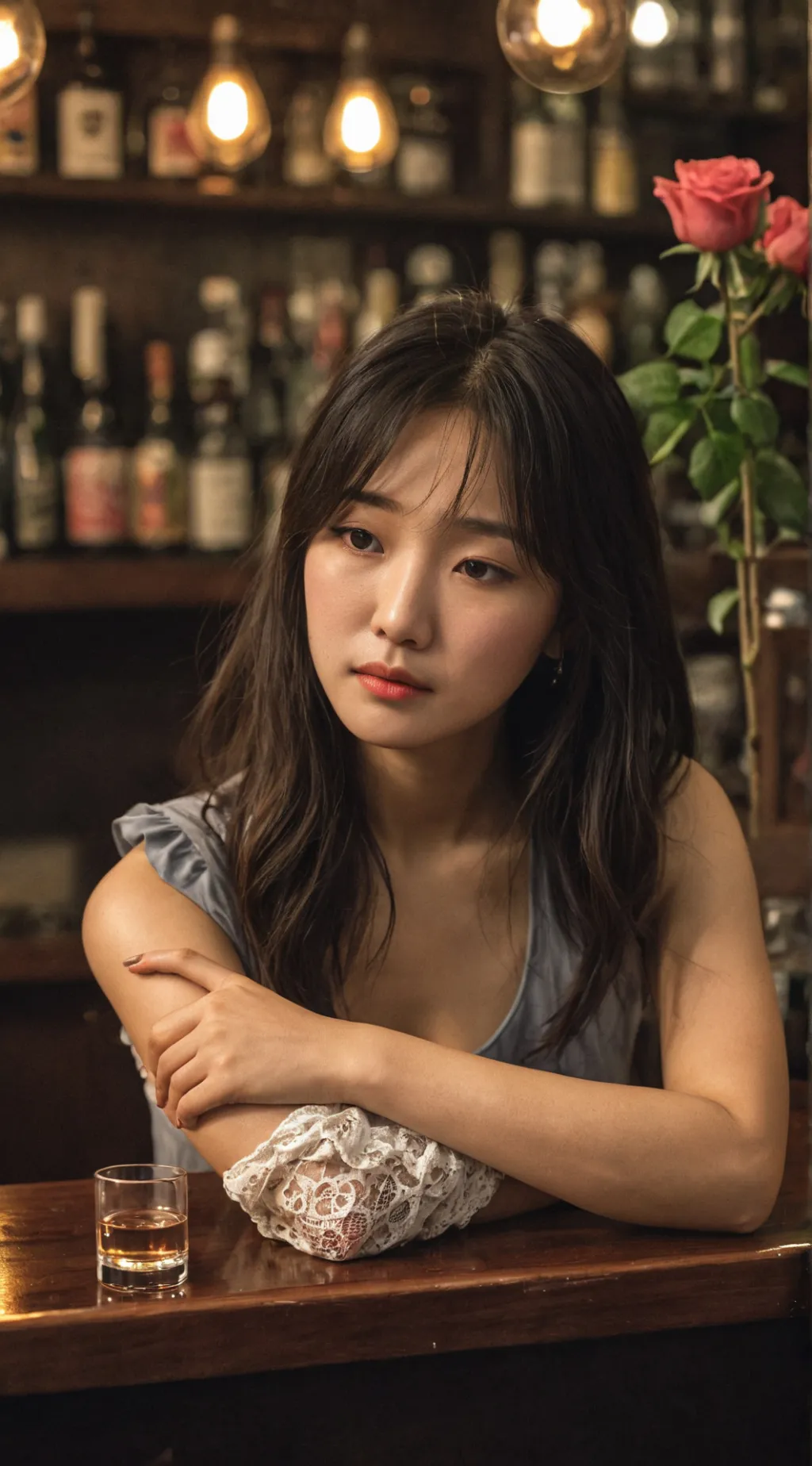 ai character: Elke  background