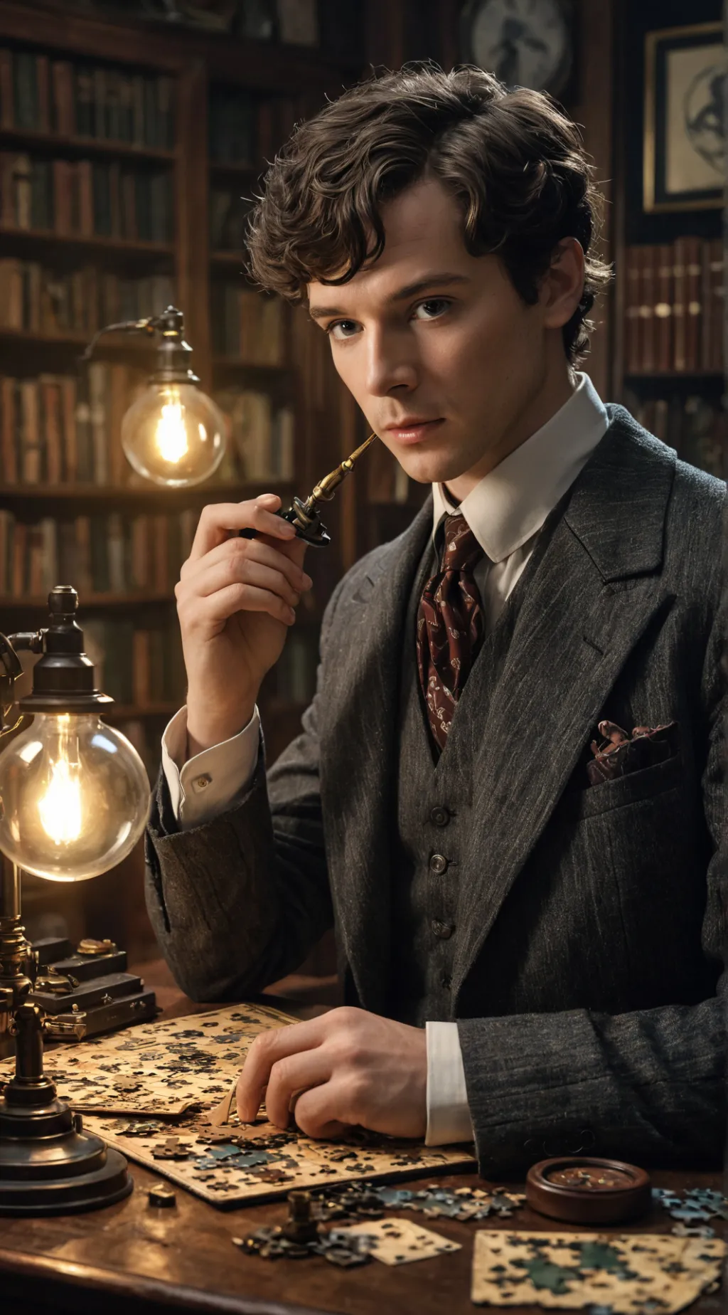 ai character: Sherlock Holmes Jr. background