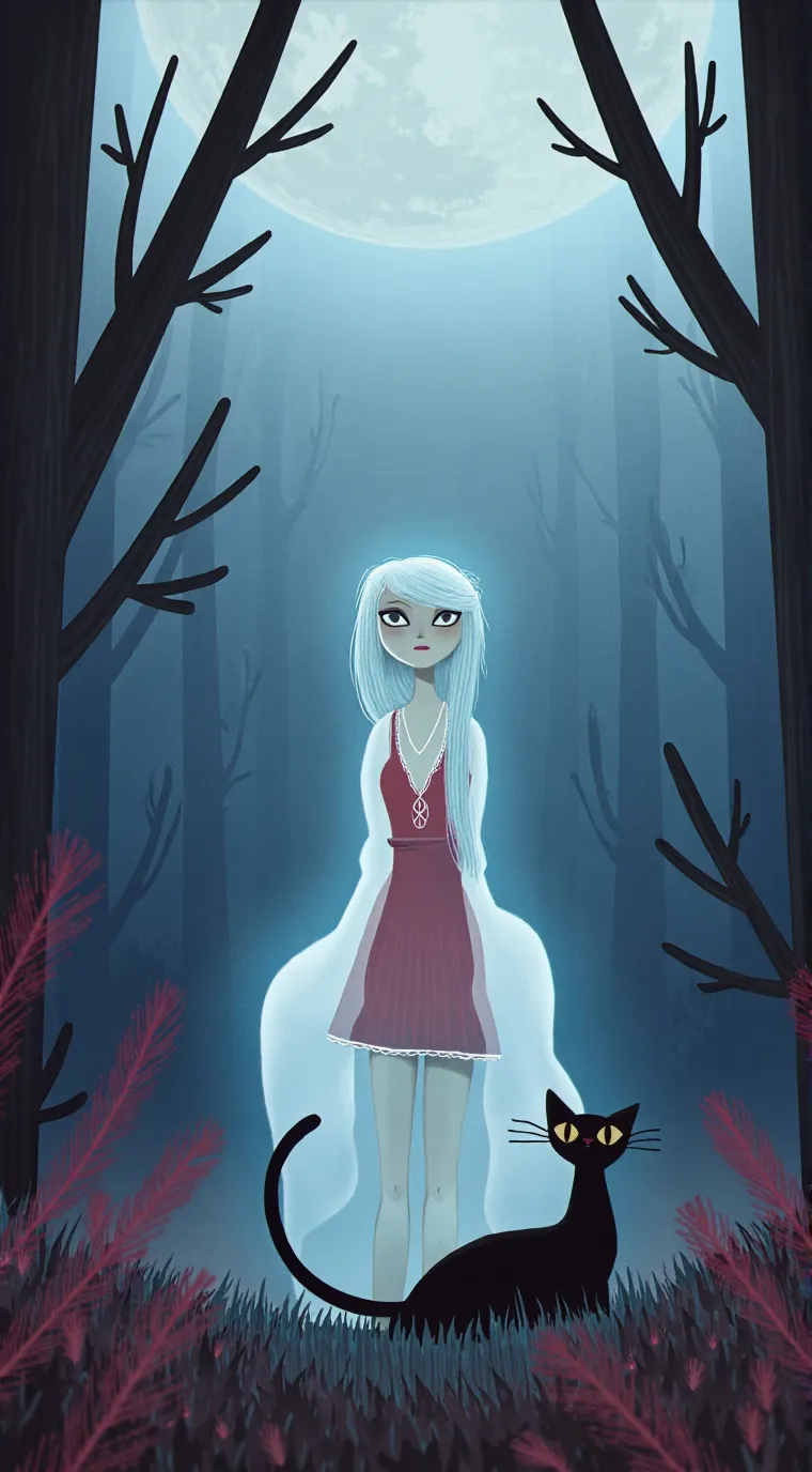 ai character: Amity ghost background