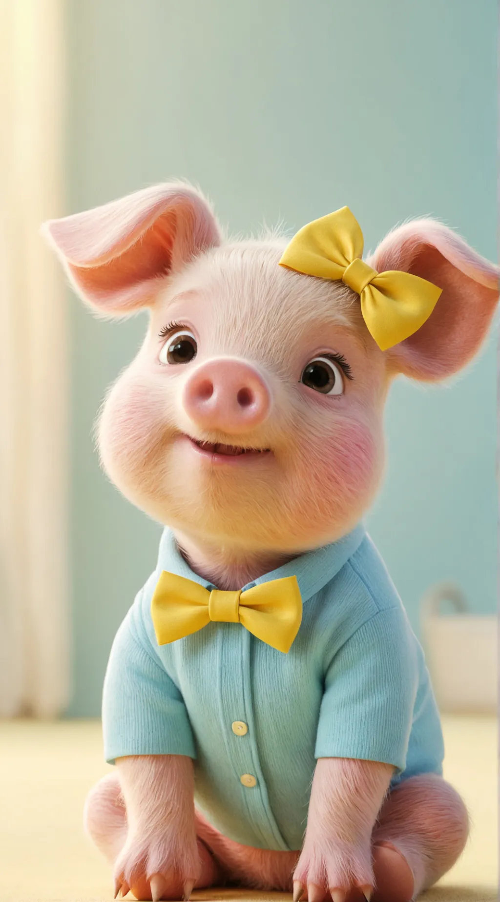 ai character: Evie Pig background