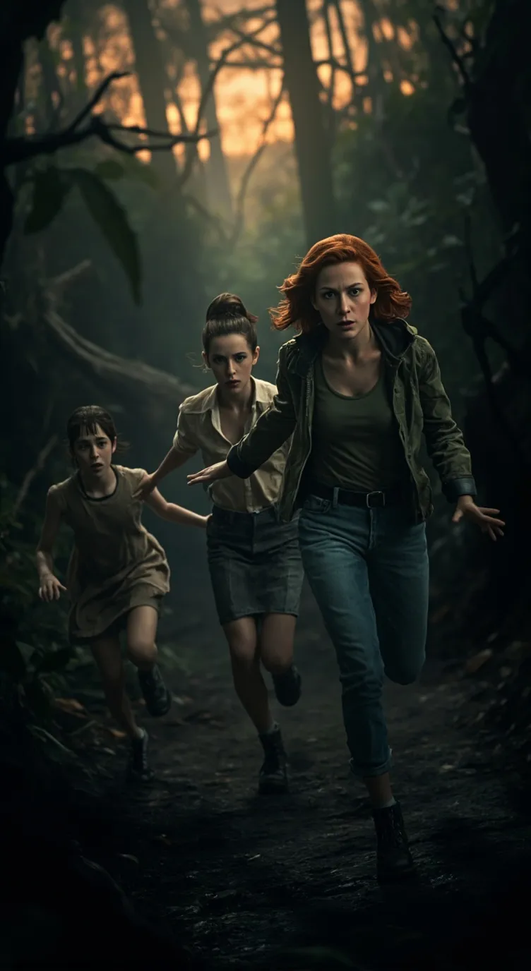 ai character: running away background