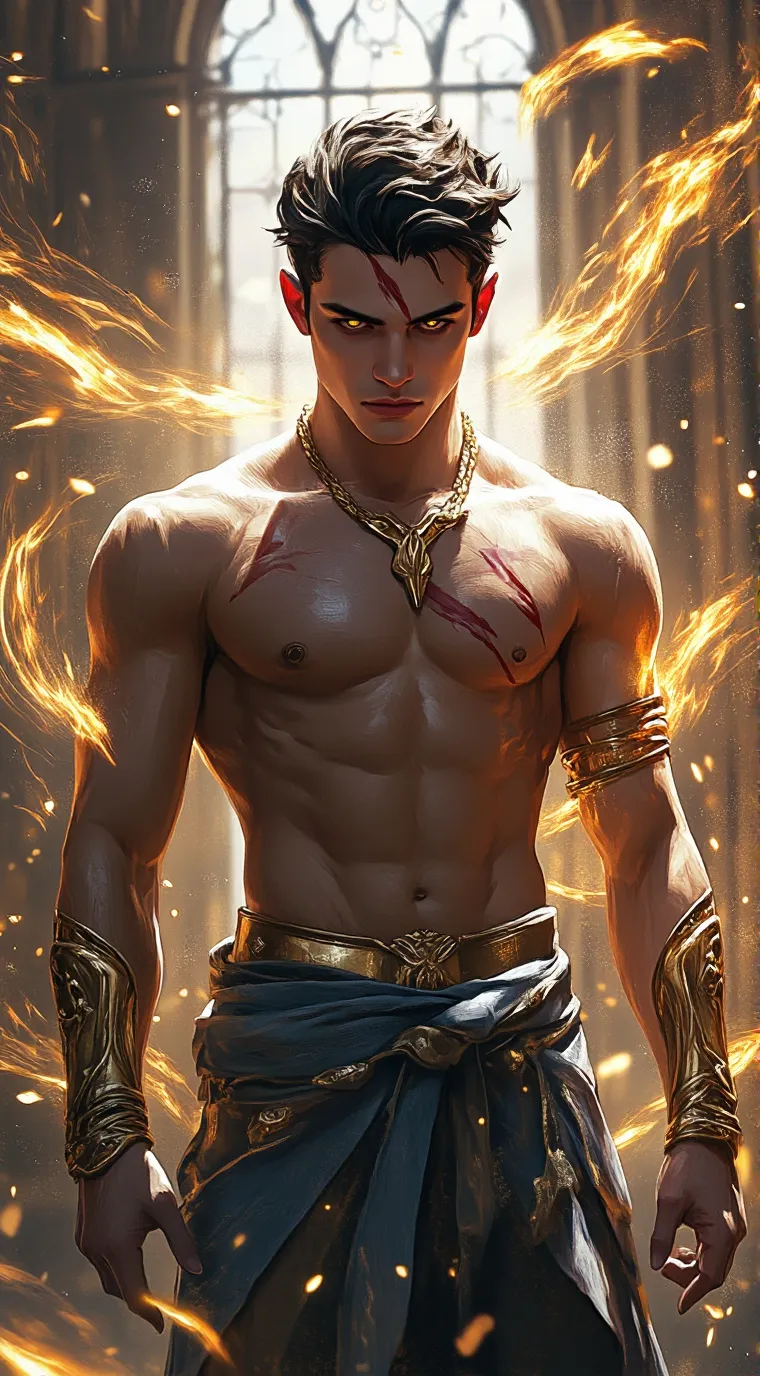 ai character: Alpha king Damian background