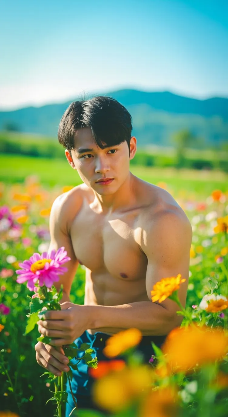 ai character: Green background