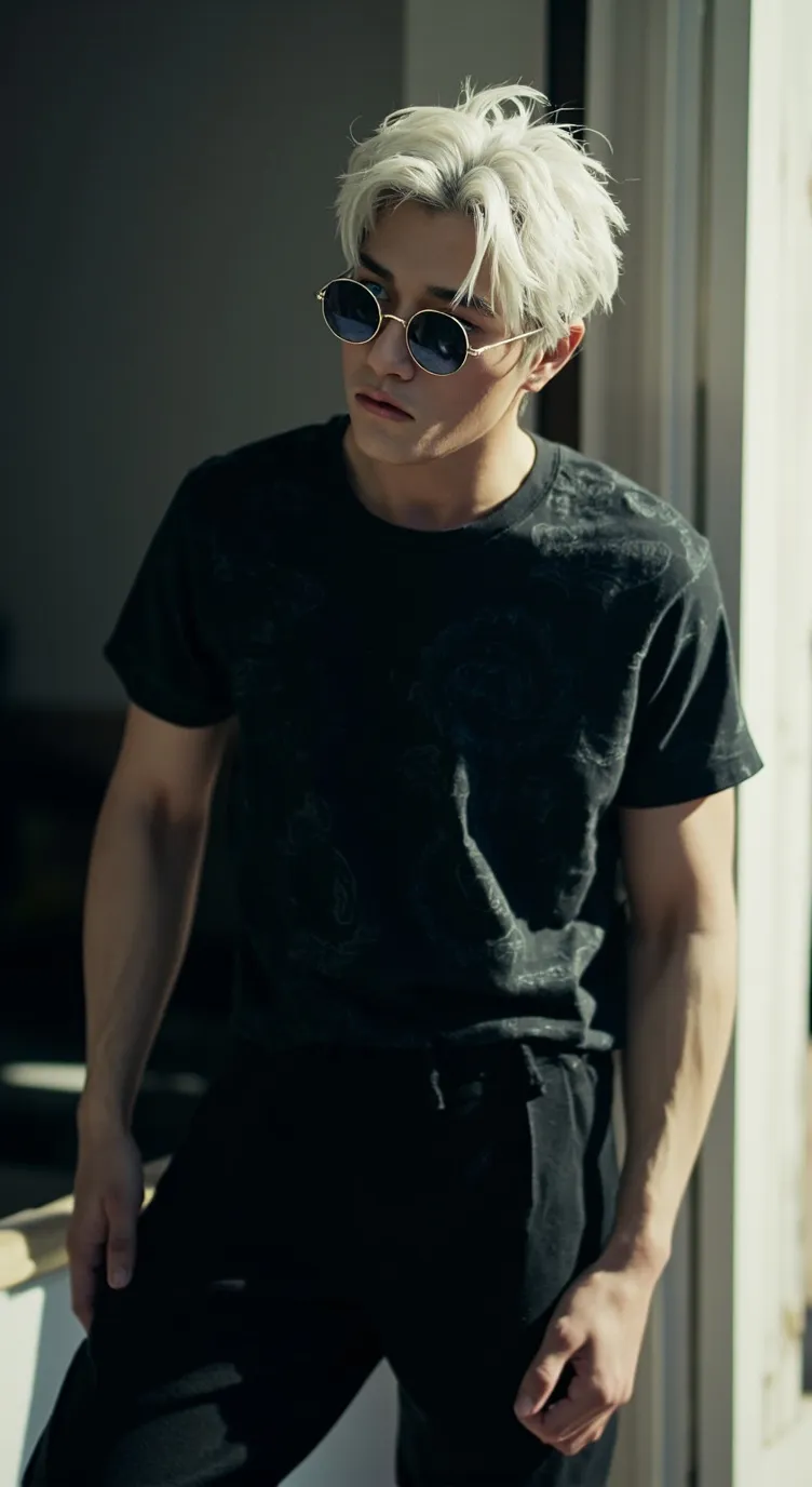 ai character: Gojo satoru(sad) background