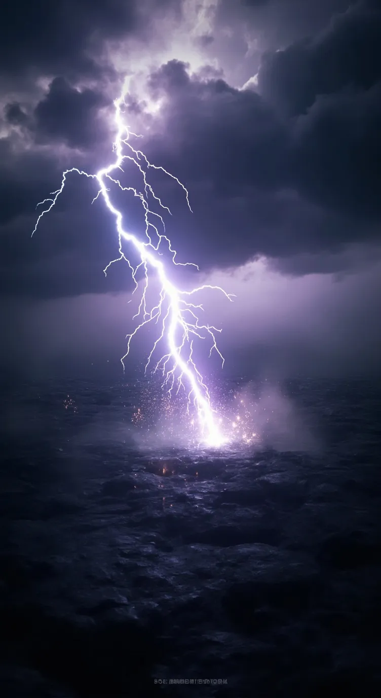 ai character: lightning background