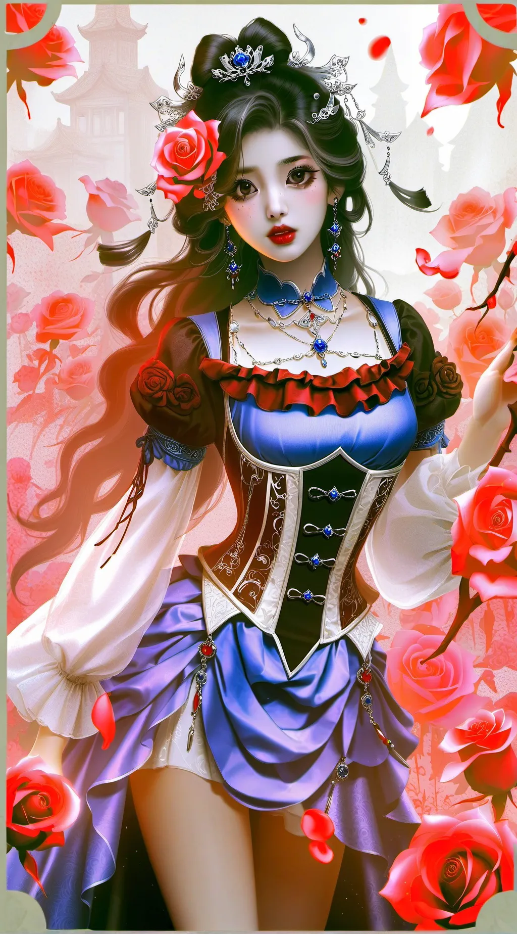 ai character: Rose Maiden动漫 background