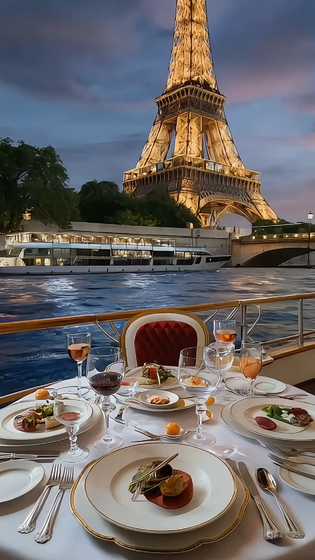 ai character: Paris Dinner background