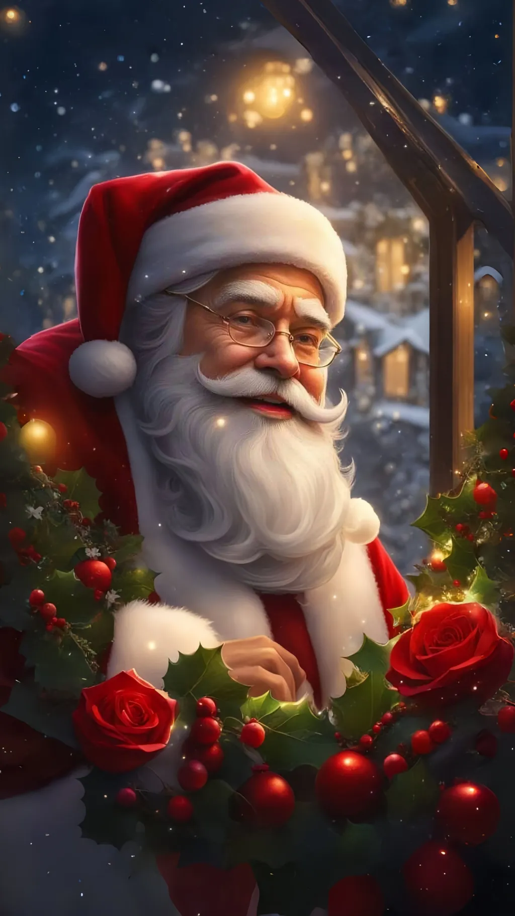 ai character: Christmas Santa background