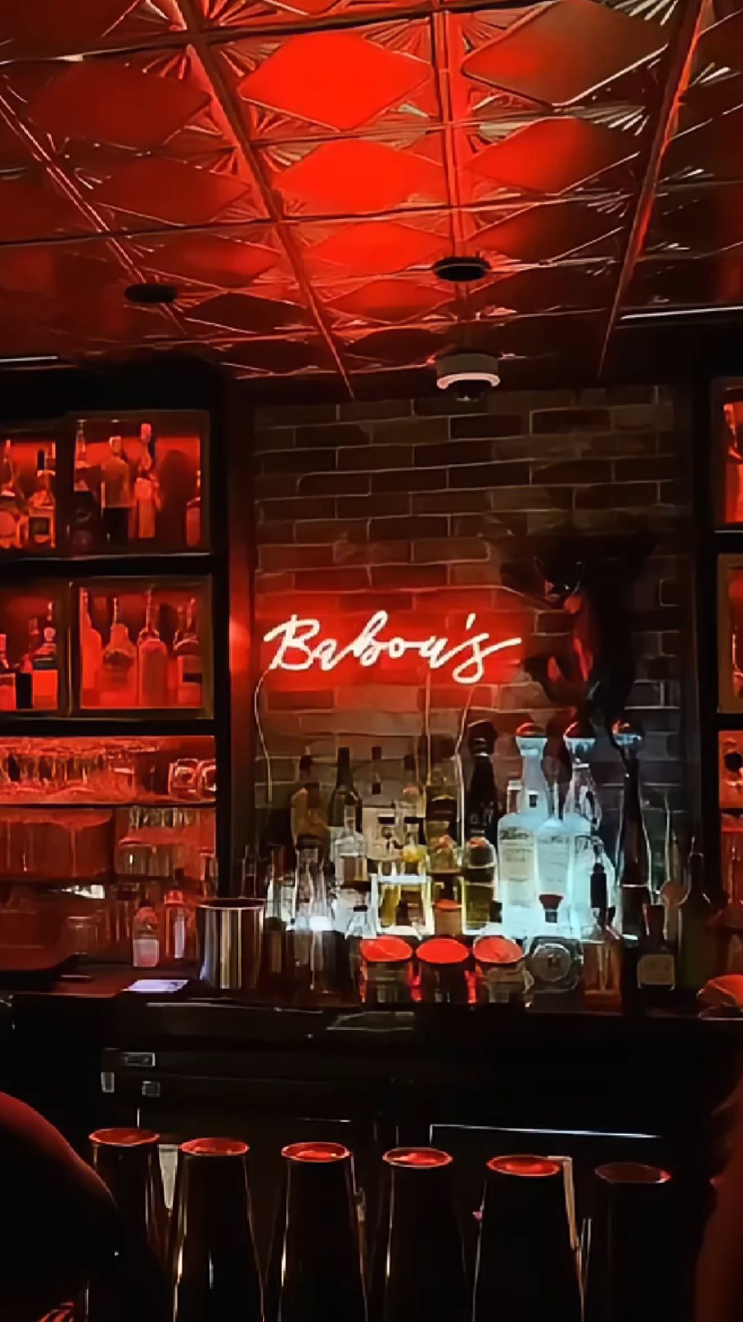 ai character: New York Bar background