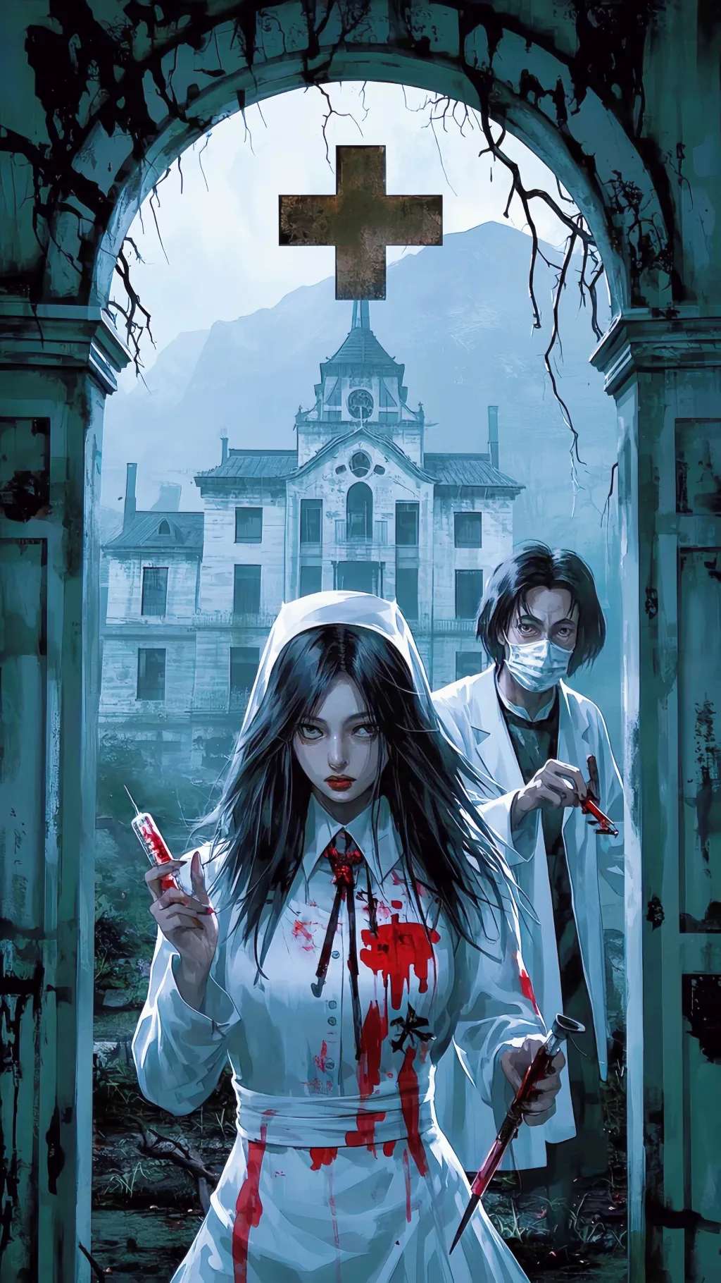 ai character: Horror Hospital Escape background