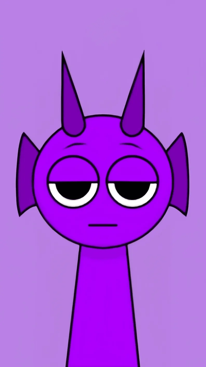 ai character: Durple Sprunki background