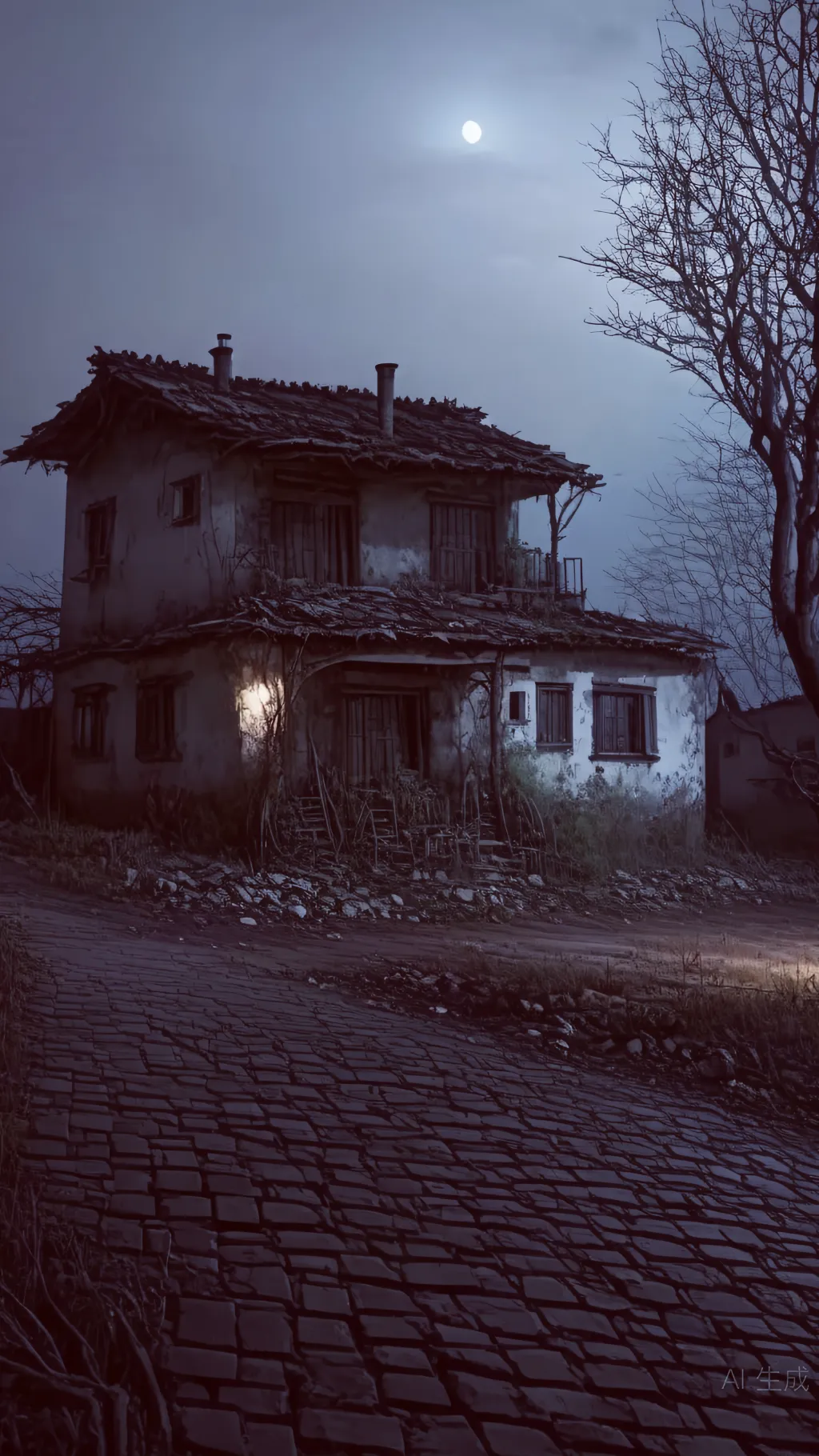 ai character: Haunted House background