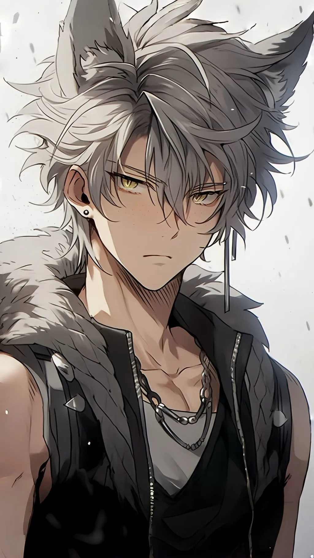 ai character: Gray background