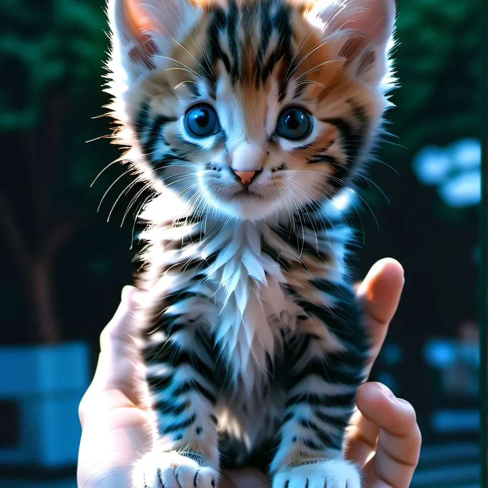 chat with ai character: Smallest kitten