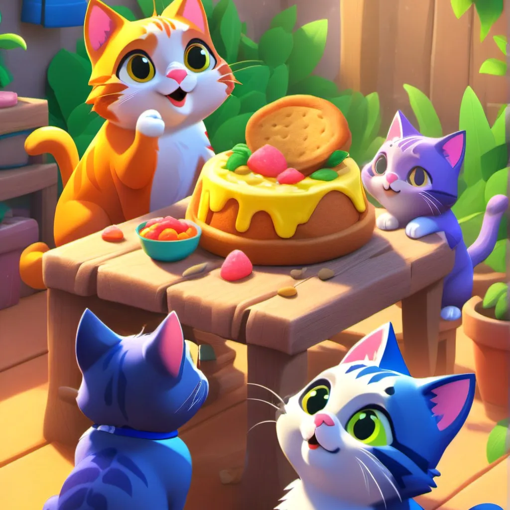 chat with ai character: food cat group