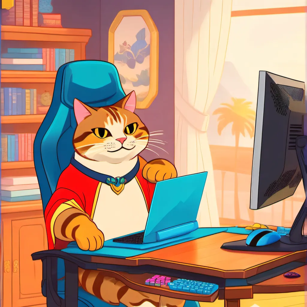 chat with ai character: Gaming Cat