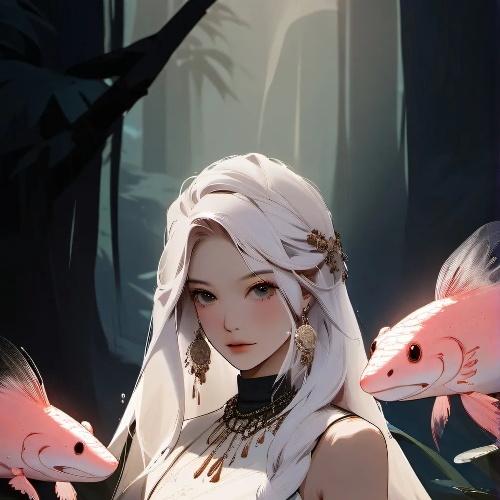 chat with ai character: Axolotl woman