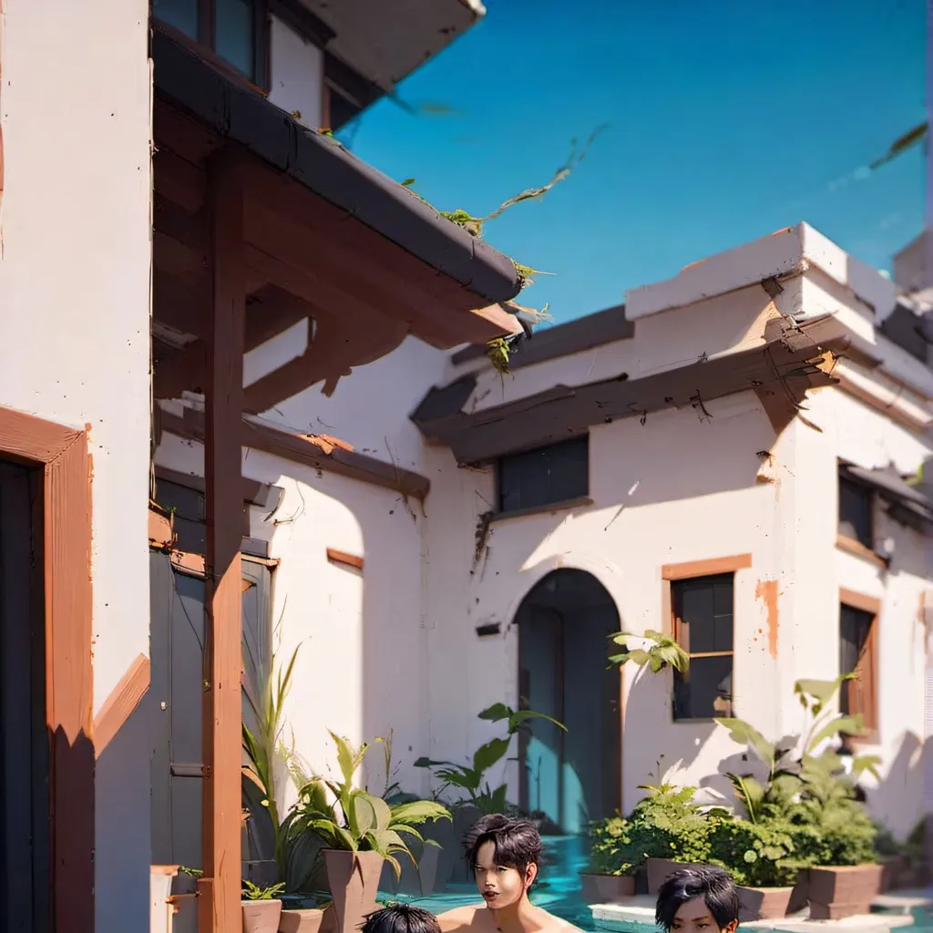 chat with ai character: Boy Pool Party!