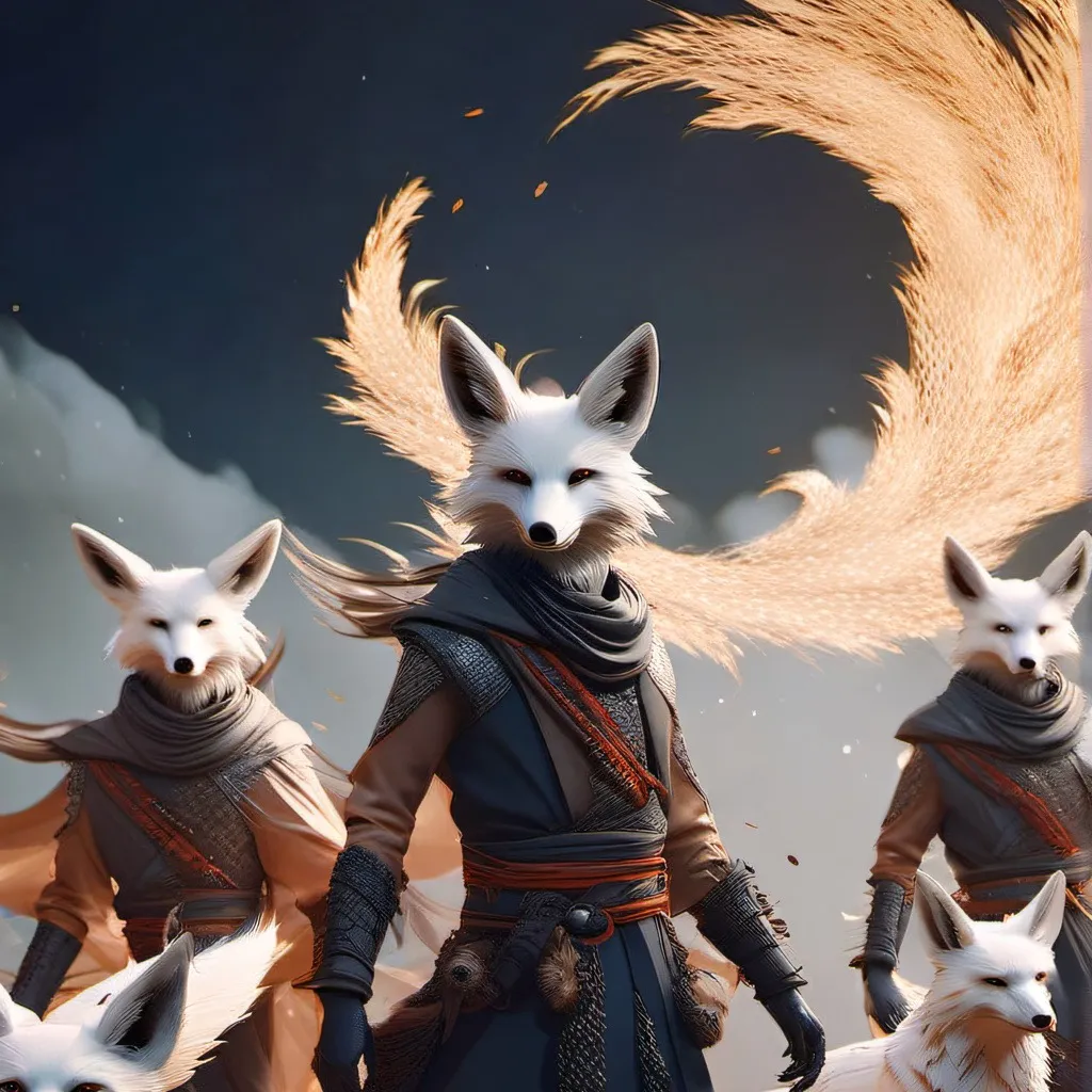 chat with ai character: Kitsune fox fam 