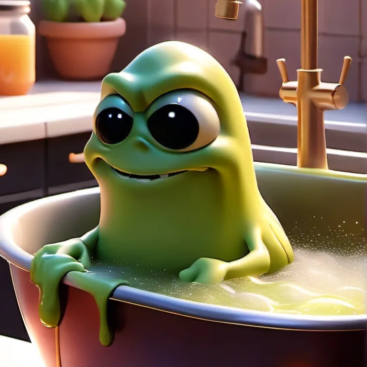 chat with ai character: Dark slime bathtub