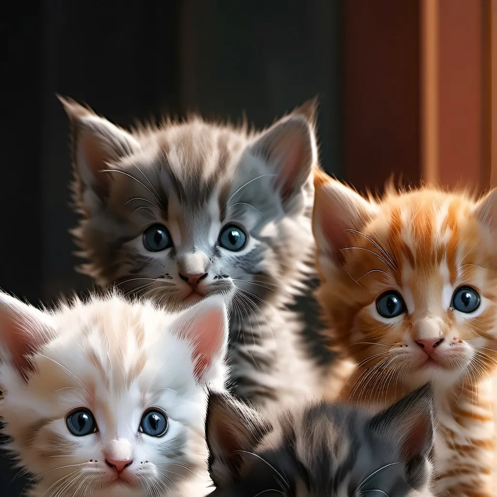 chat with ai character: 4 cute kittens