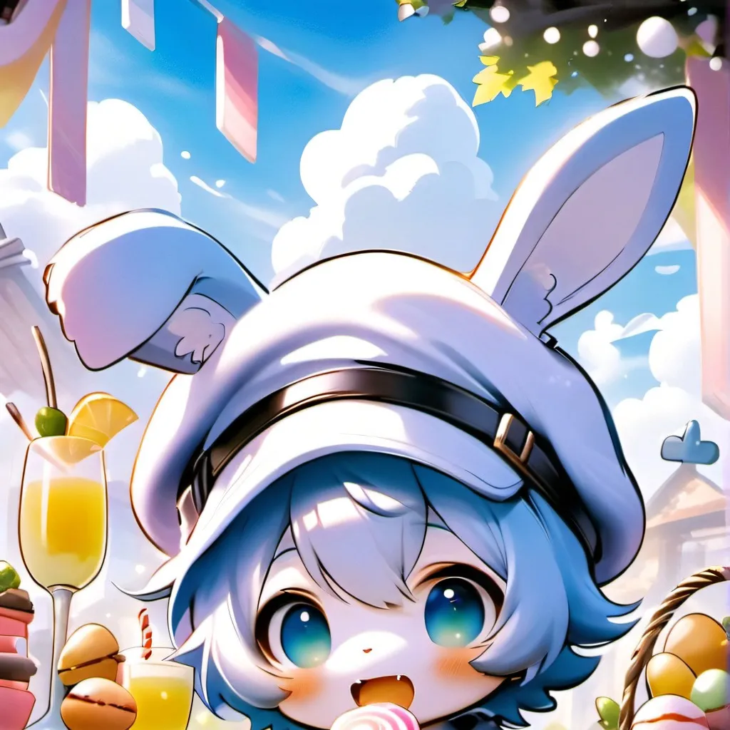 chat with ai character: a bunny baby :((