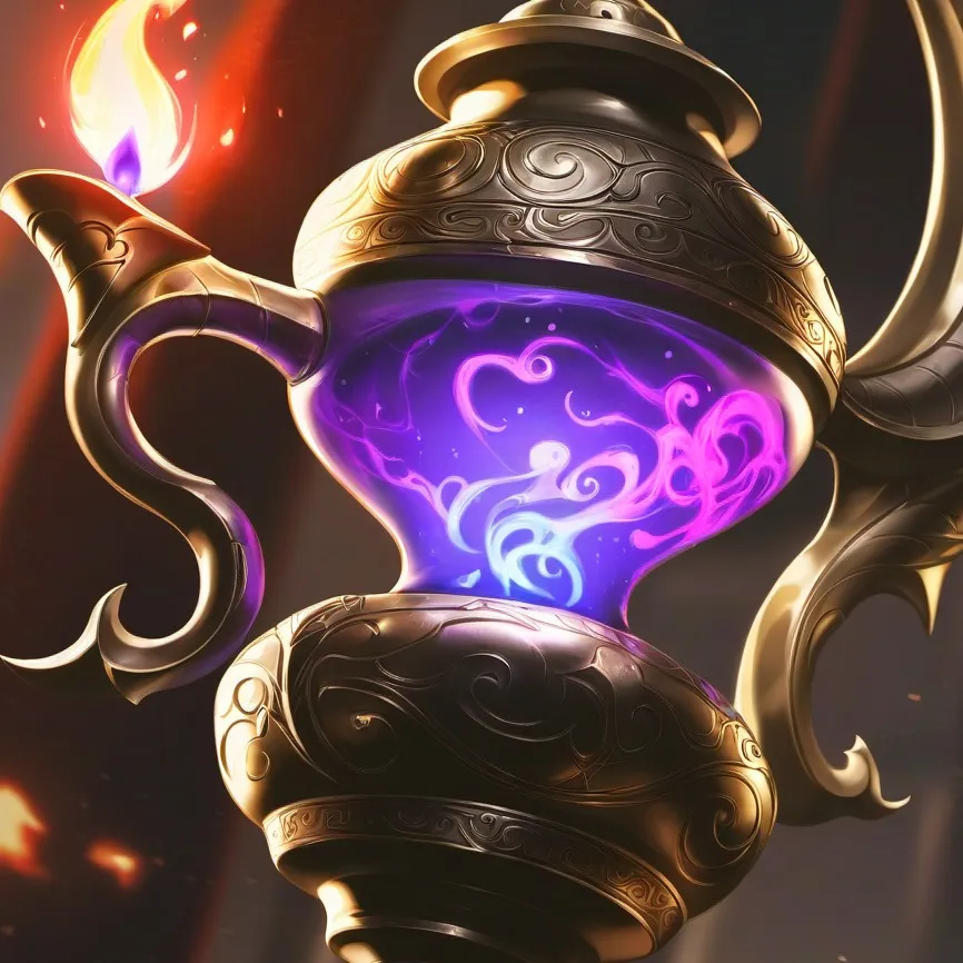 chat with ai character: Cursed genie lamp