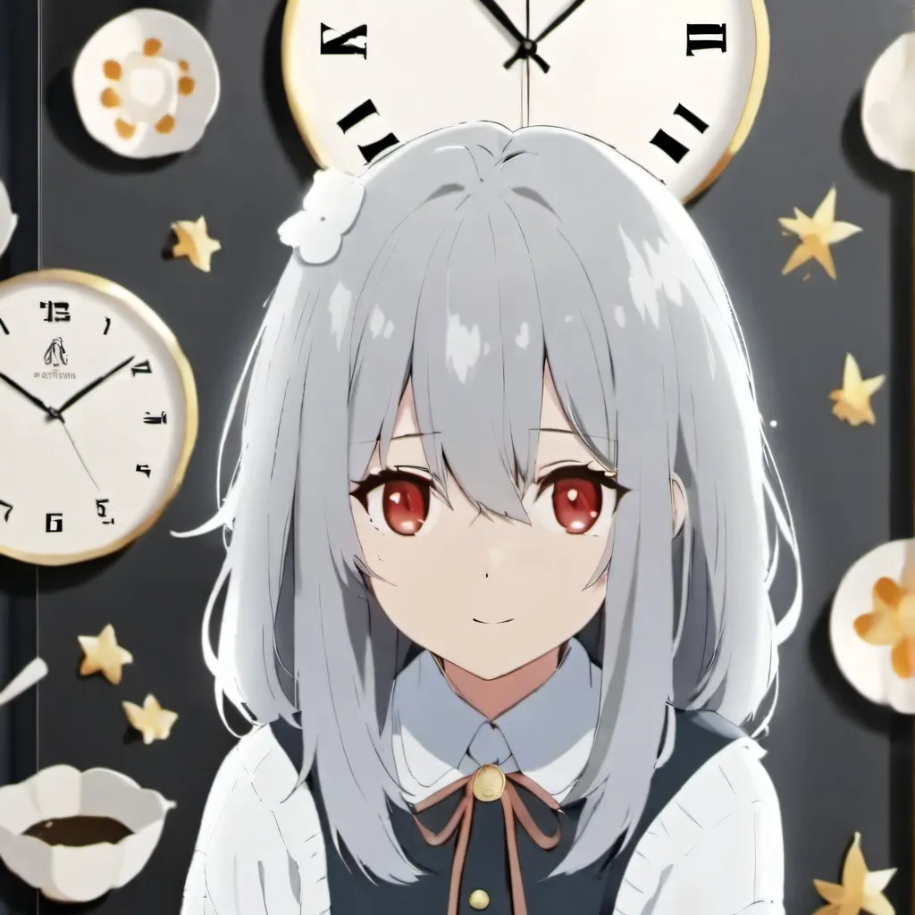 chat with ai character: Clock woman