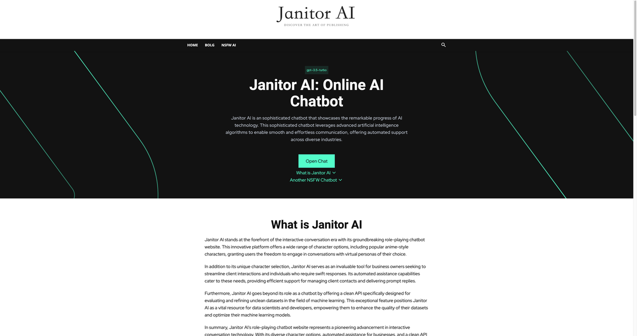 Janitor AI: One of the most popular roleplay AI applications