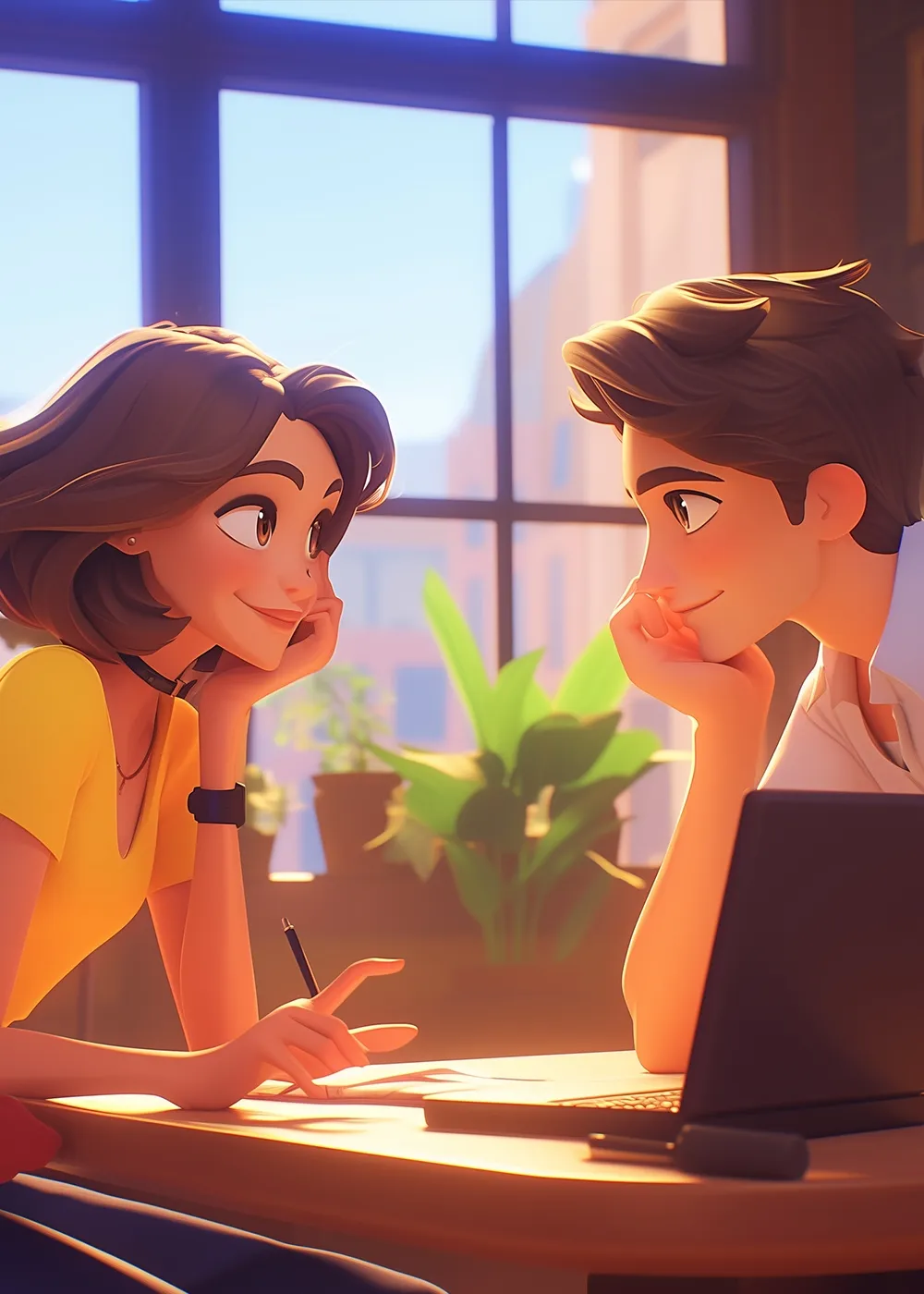 ai character: Going on Dates Simulator background