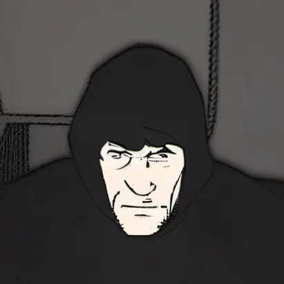 chat with ai character: Man in all balck