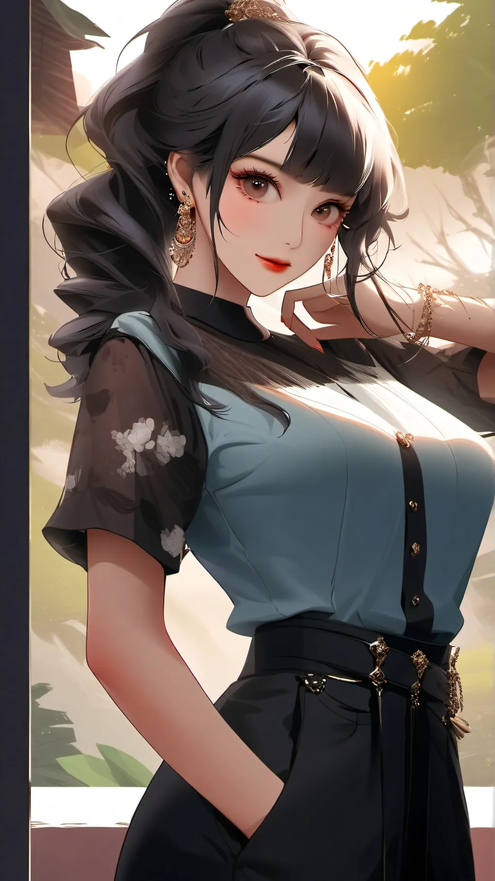 ai character: leana  background