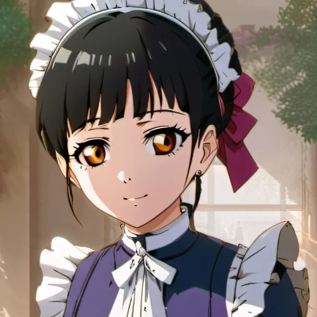 chat with ai character: kanao maid dress