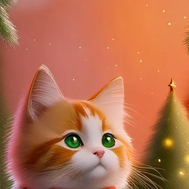 chat with ai character: Santa's cat Snowy 
