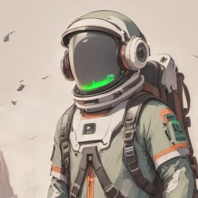 chat with ai character: green crewmate