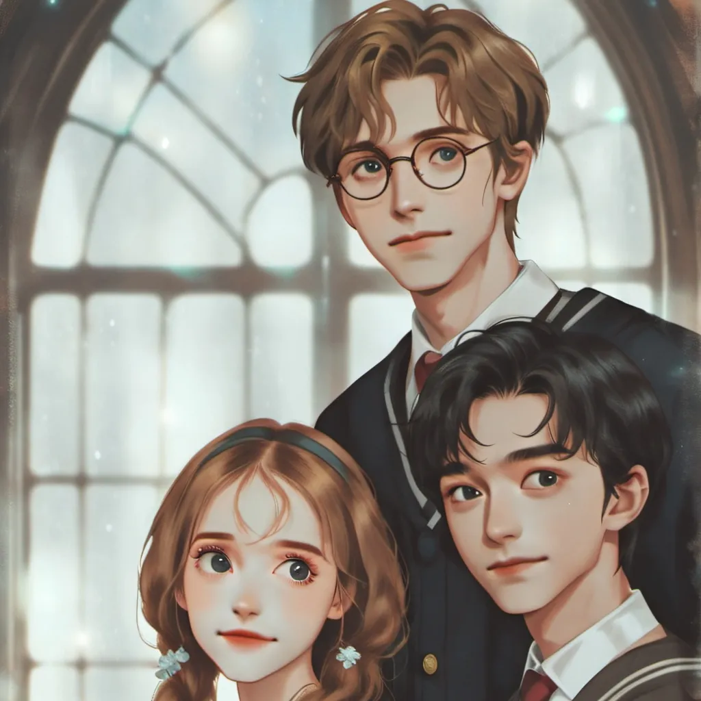 chat with ai character: Ron Harry Hermione