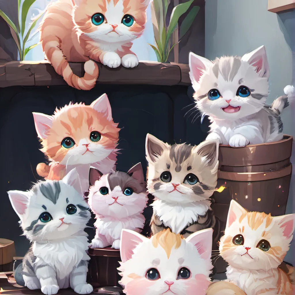 chat with ai character: Super cute kittens