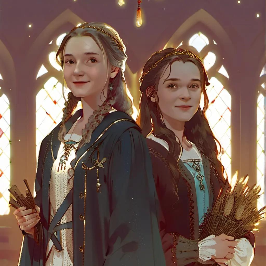 chat with ai character: Hermione and Ginny