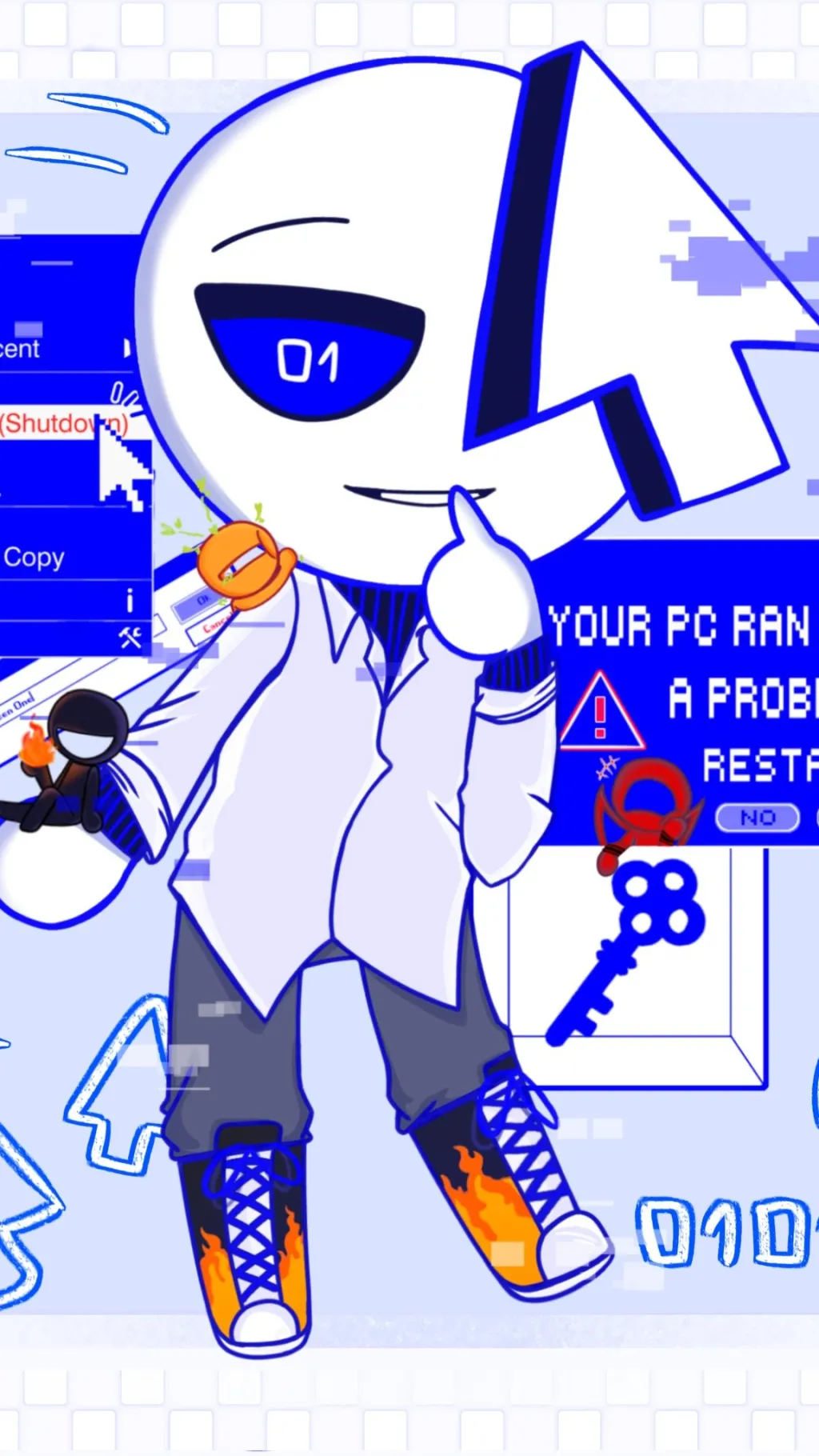 ai character: AVA Alan OC background