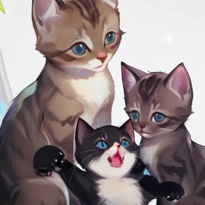 chat with ai character: Cat family
