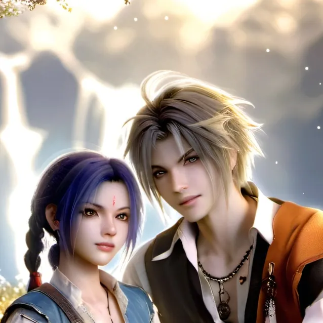 chat with ai character: Yuna and Tidus